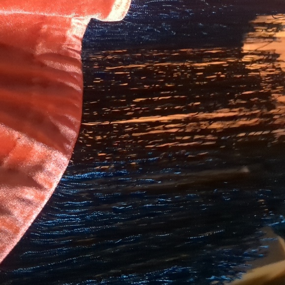 LYN AROUND* stretchy velvety embroidered fringed mini dress tunic top - Picture 4 of 10